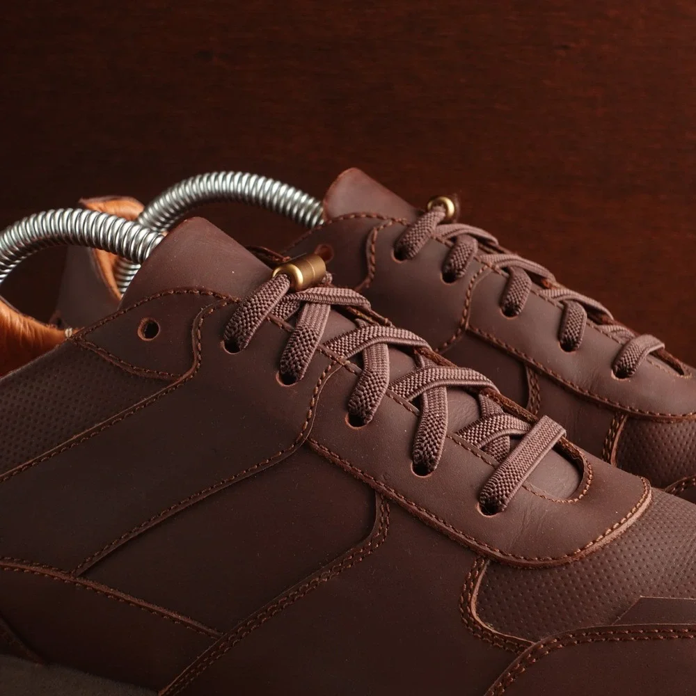Beckett Simonon Sneakers Mens Size 9.5 Brown Graham Leather Contemporary Shoes